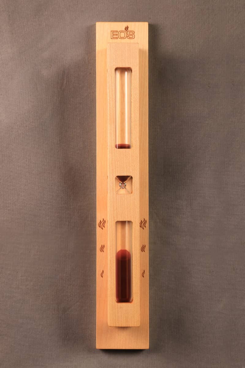 Sauna zandloper "Luxe" (licht) ahorn (bruin zand)